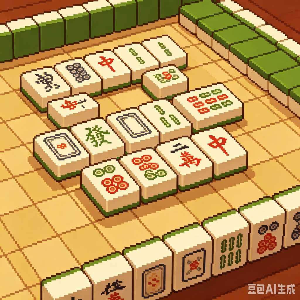 gradient pink mahjong tiles